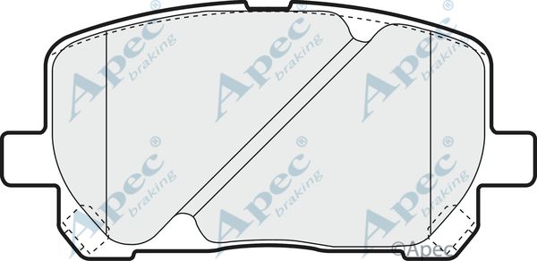 APEC BRAKING Комплект тормозных колодок, дисковый тормоз PAD1332
